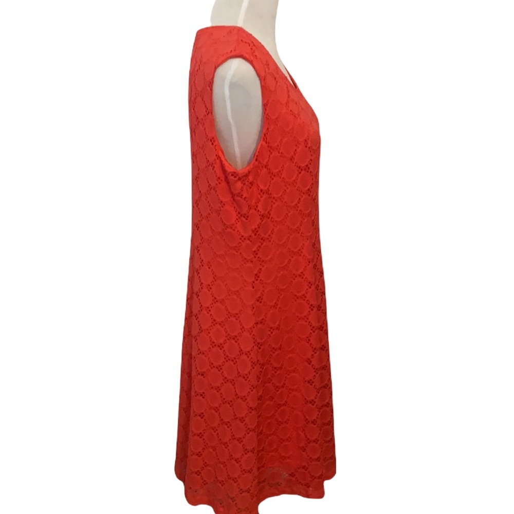 Sz14 coral A-line dress - Picture 2 of 4